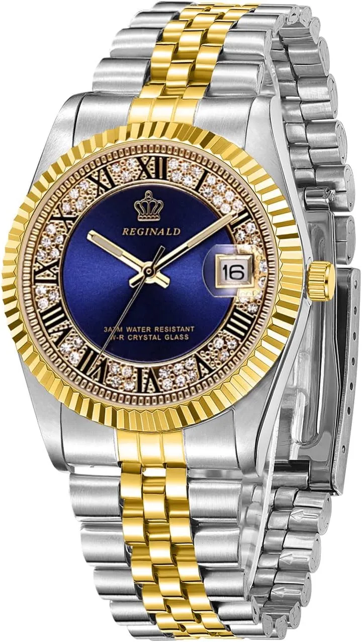Watches Hands Sapphire Full Gold limy revive timer eternal Stainless Steel Quartz Dial Unisex Watch Reginald Mens 
