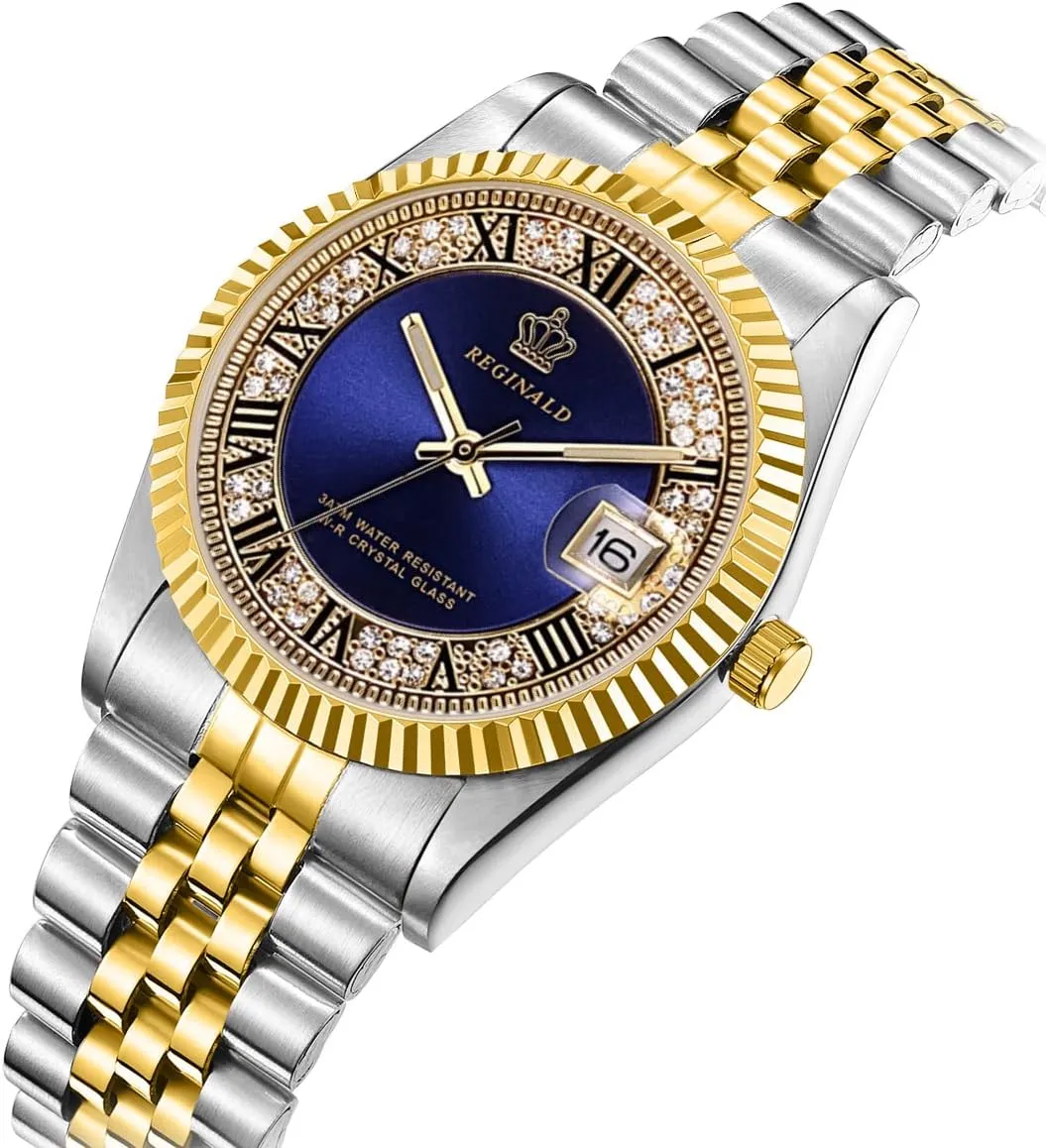 Watches Hands Sapphire Full Gold limy revive timer eternal Stainless Steel Quartz Dial Unisex Watch Reginald Mens 