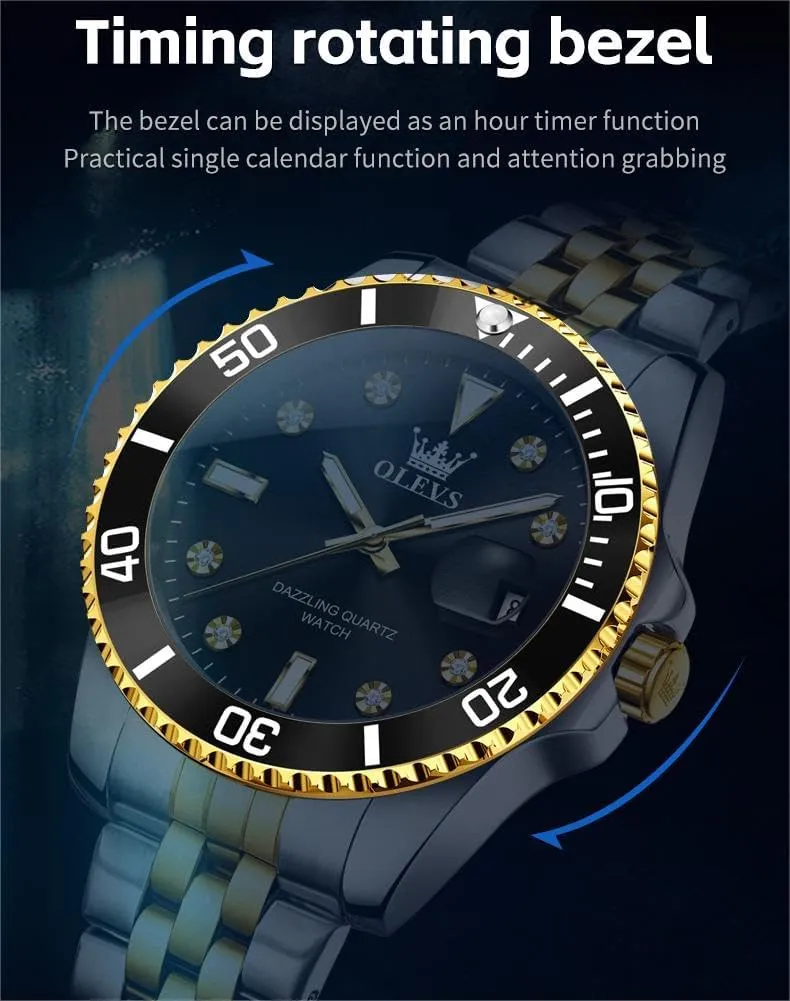 Watches Luxury Dress White Luminous Big Face Analog Quartz Male refreshing reaper determination bestow limestone Watches OLEVS Men's Waterproof Watches Stainless Steel Waterproof Chronograph Wrist 