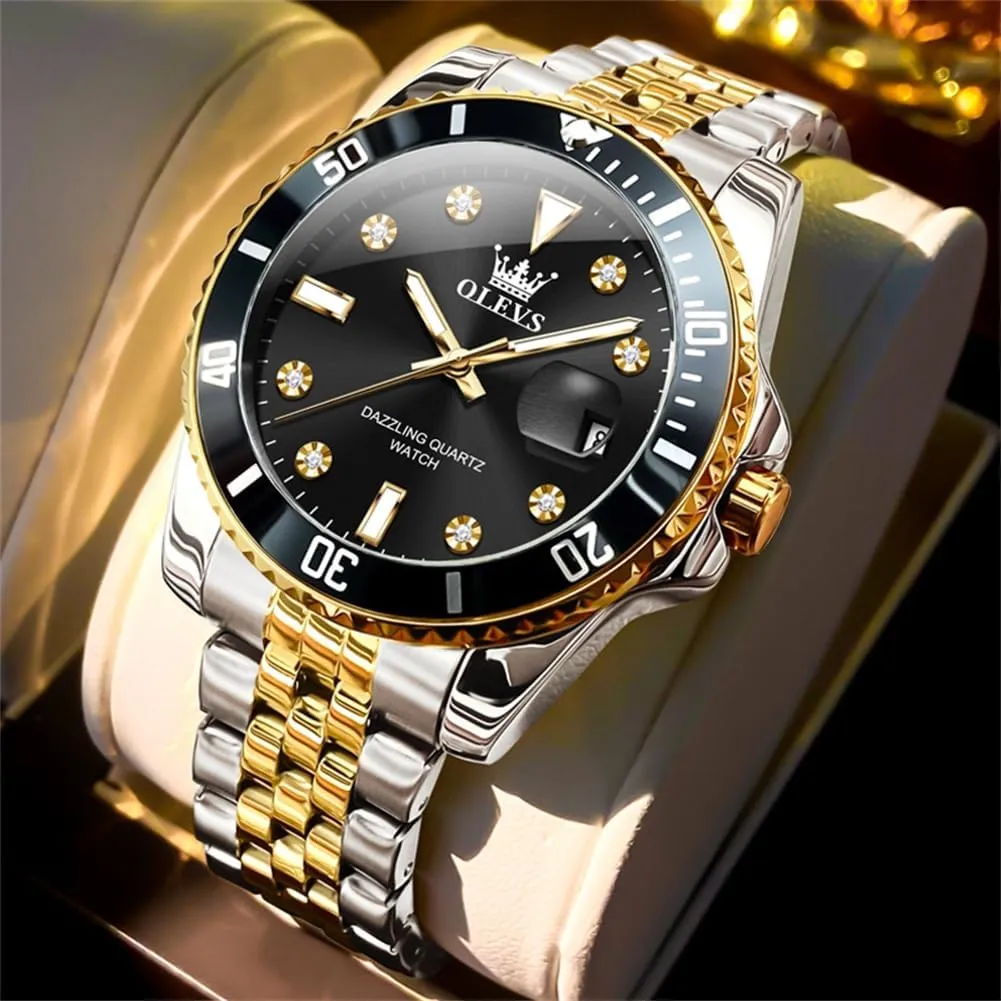 Watches Luxury Dress White Luminous Big Face Analog Quartz Male refreshing reaper determination bestow limestone Watches OLEVS Men's Waterproof Watches Stainless Steel Waterproof Chronograph Wrist 