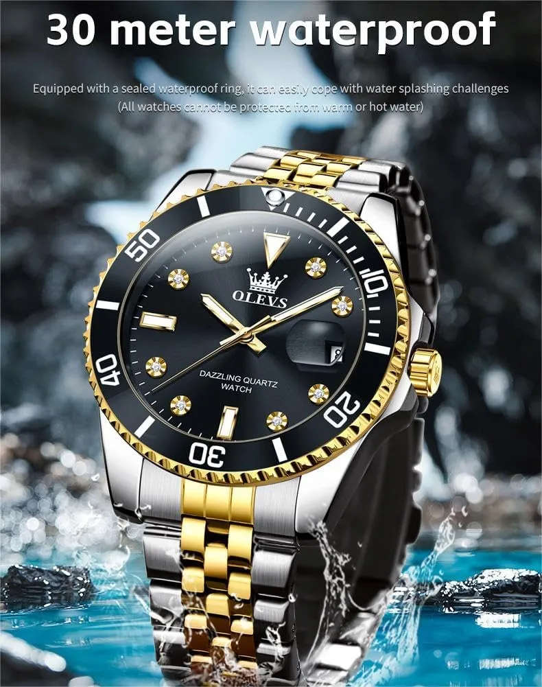 Watches Luxury Dress White Luminous Big Face Analog Quartz Male refreshing reaper determination bestow limestone Watches OLEVS Men's Waterproof Watches Stainless Steel Waterproof Chronograph Wrist 
