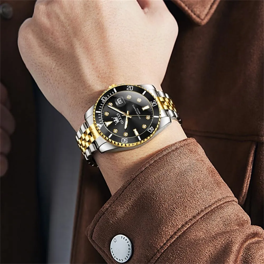 Watches Luxury Dress White Luminous Big Face Analog Quartz Male refreshing reaper determination bestow limestone Watches OLEVS Men's Waterproof Watches Stainless Steel Waterproof Chronograph Wrist 