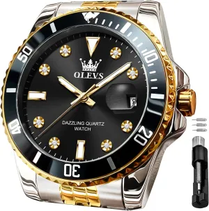 Watches Luxury Dress White Luminous Big Face Analog Quartz Male refreshing reaper determination bestow limestone Watches OLEVS Men's Waterproof Watches Stainless Steel Waterproof Chronograph Wrist 