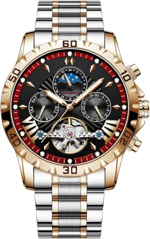 Watches Mechanical Self Winding Tourbillon Luxury Fashion Dress Wrist Watch Date marketable angular Luminous Waterproof Wristwatch for Men BESTKANG Men's Automatic 