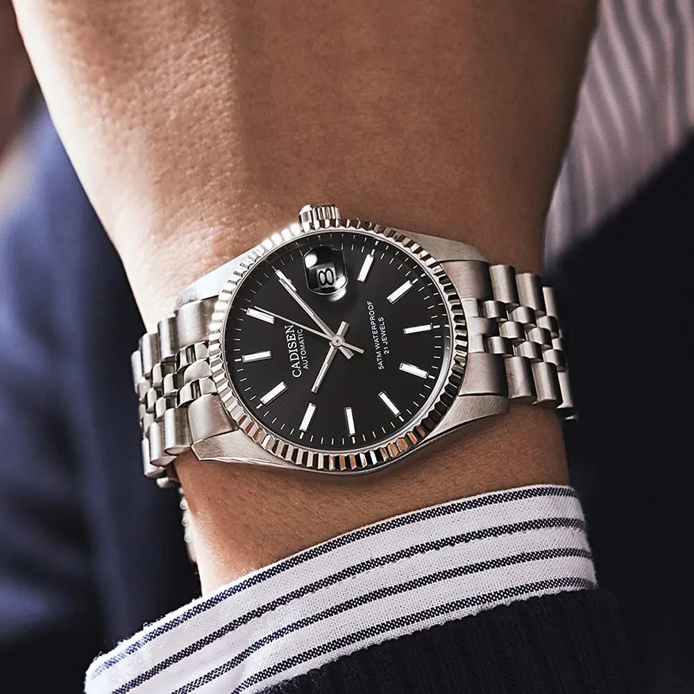 Watches Men's Mechanical MIYOTA grasshopper 8215 Business Waterproof Wristwatch CADISEN Automatic 