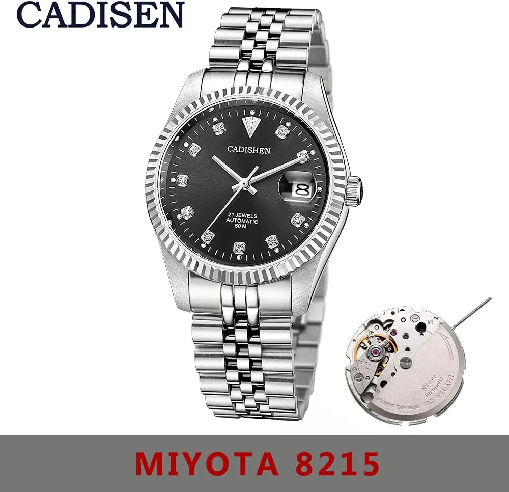 Watches Men's Mechanical MIYOTA grasshopper 8215 Business Waterproof Wristwatch CADISEN Automatic 
