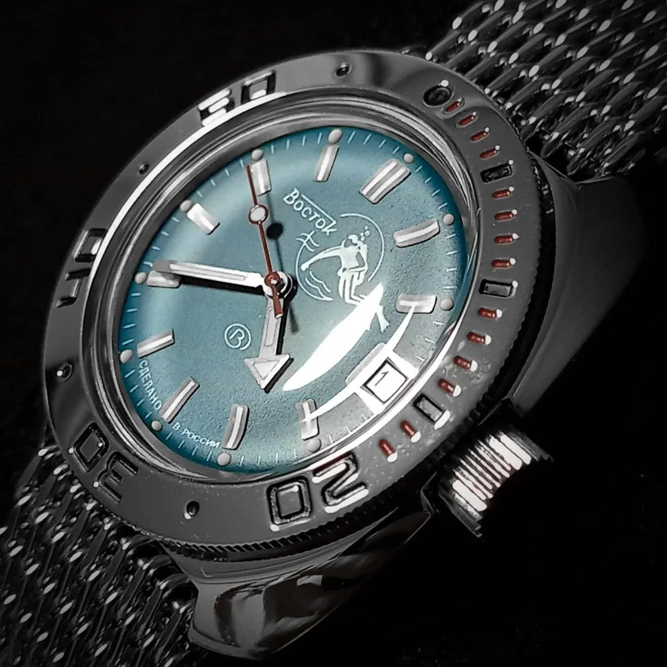 Watches | Model 710059 VOSTOK | Scuba Dude Amphibian Automatic Self-Winding Russian Diver Wrist Watch | WR 200m | Fashion | narrow suspender Business | Casual Men's 