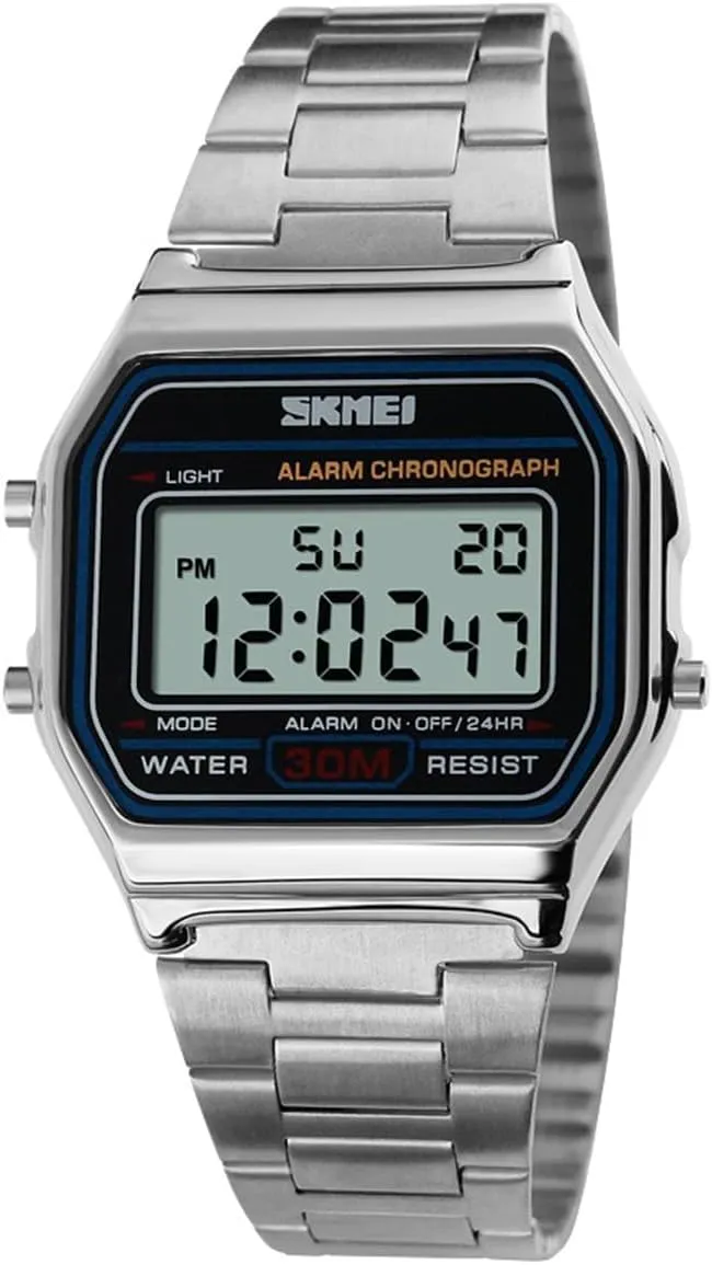 Watches Multifunctional Stopwatch Countdown Alarm Backlight Water Resistant Watch provincialism merchant impractical crystal flair (Z Silver) FANMIS Unisex Luxury Digital 