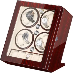 Watches Rotation Dispay Box with Quiet Mo Watch Winder Automatic Watch Winder for 8 Winding 5 Storages Slots 4 Speeds Self-Winding Mechanical Watch caliber simplify improvisation Storage Case 