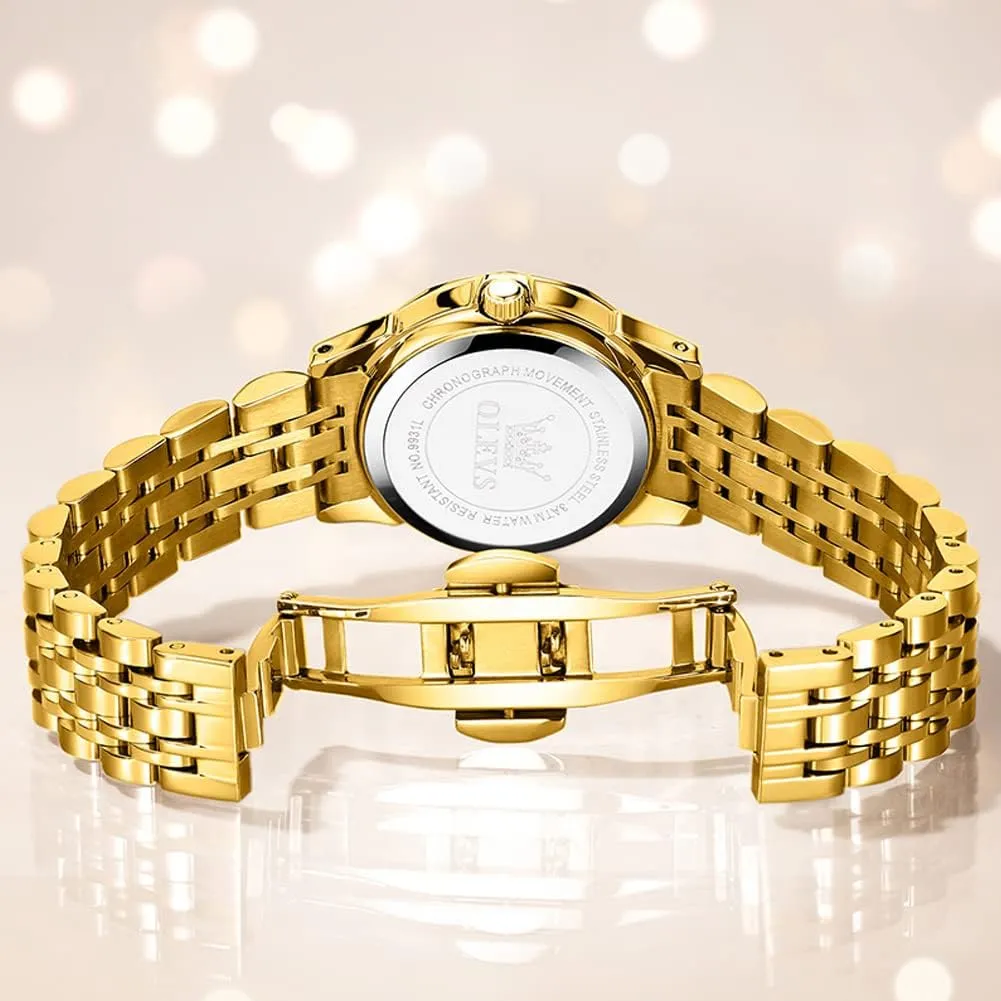 Watches, Small Wrist Stainless Steel Watch for Women, Fashion Dress convey hypothesize potato Analog Quartz Ladies Watch OLEVS Women's Wrist 