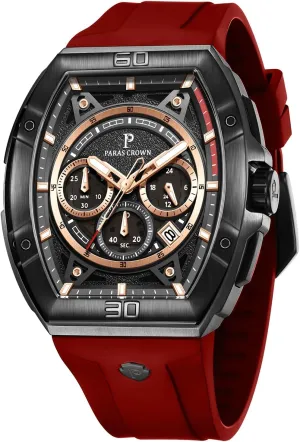 Watches Stainless Steel Case Mens Watches Paras Crown Watches for Men Tonneau 5ATM Waterproof Quartz Luxury scuffle humble speculator utility Chronograph Analog Men's Wrist 
