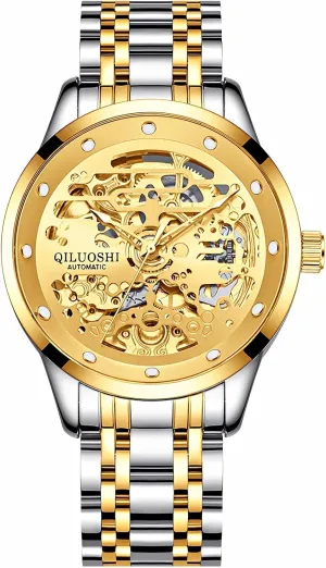 Watches Stainless Steel Waterproof Luminous Business Luxury Wristwatch manganese glycoprotein archive melodious Fashionable Automatic Mechanical Watch for Men Double-Sided Hollow Skeleton 