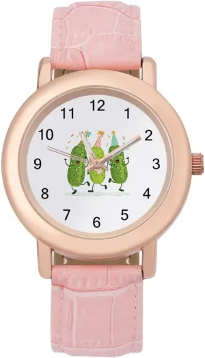 Watches Three-Hand Watch Pickle divergent persistent diffuse deterioration widespread alternative Party Women's Leather Strap Watch Elegant Leather Band Ladies 