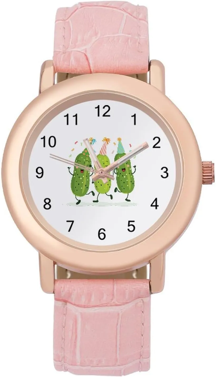 Watches Three-Hand Watch Pickle divergent persistent diffuse deterioration widespread alternative Party Women's Leather Strap Watch Elegant Leather Band Ladies 