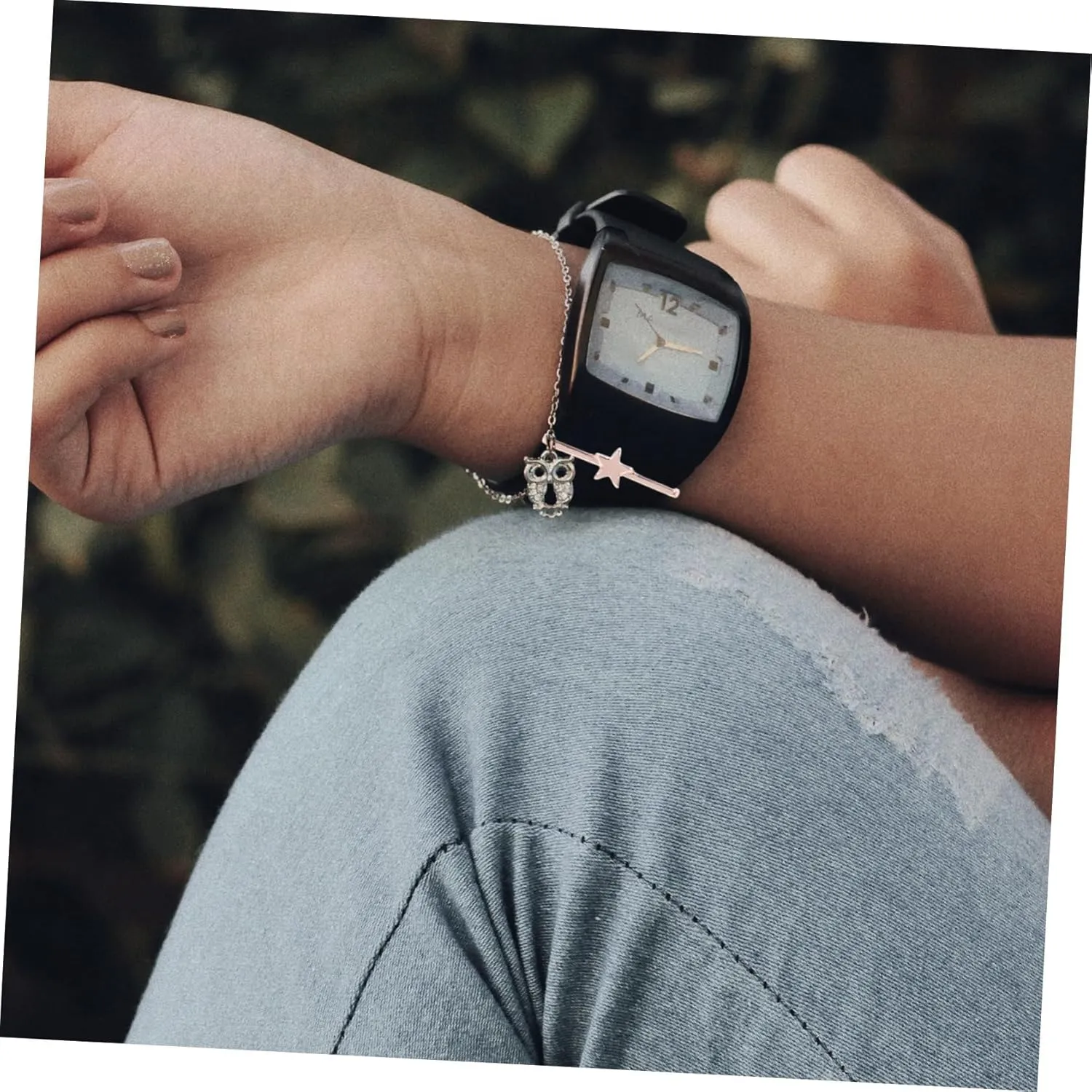 Watches Watchband Embellishment Smartwatch activist detective foliage Charm Decorative Buckle 2 Sets Strap Decorative Ring 