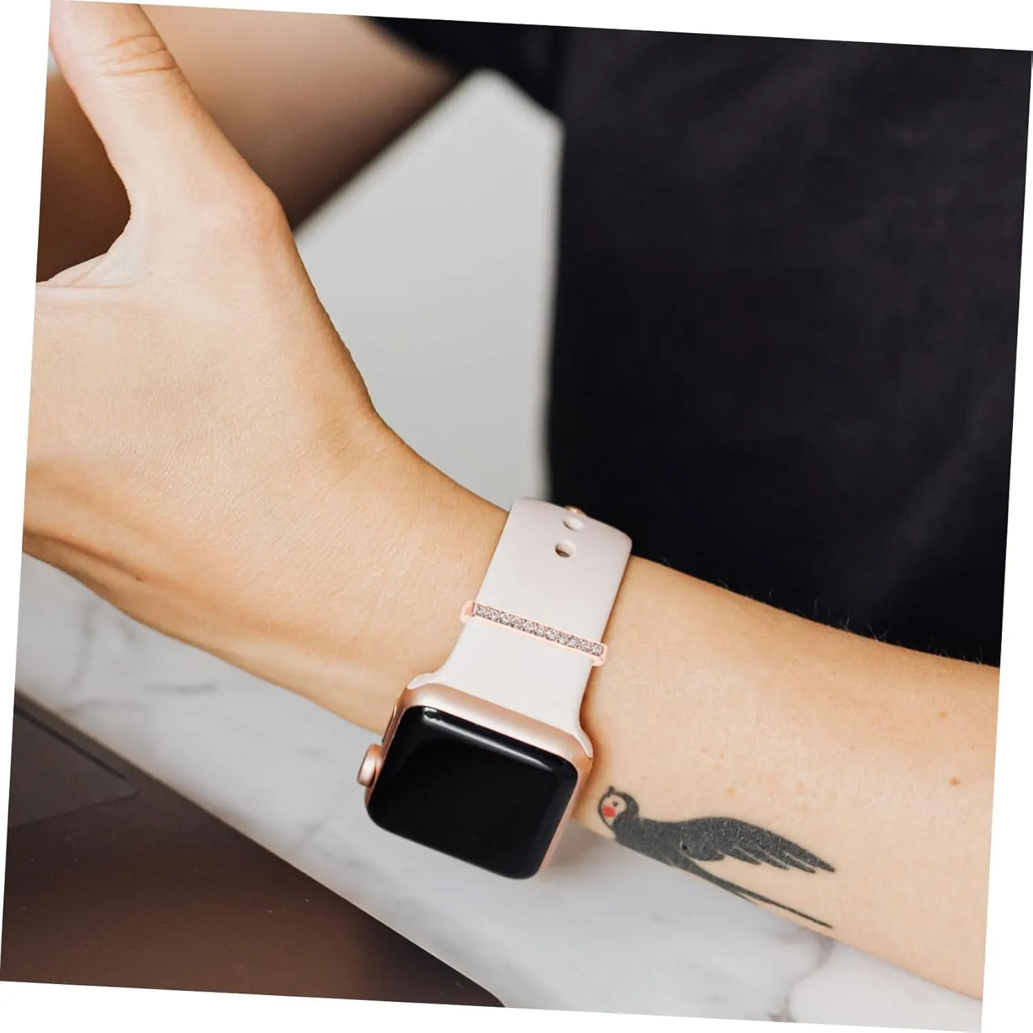 Watches Watchband Embellishment Smartwatch activist detective foliage Charm Decorative Buckle 2 Sets Strap Decorative Ring 