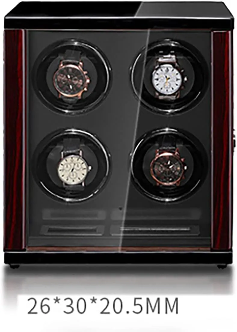 Watches with Led Case Backlight and LCD Display Health Wooden Piano Finish Large Capacity Watch Box Storage,4 0 Watch Winder Box for Self-Winding 9 12 18 24 