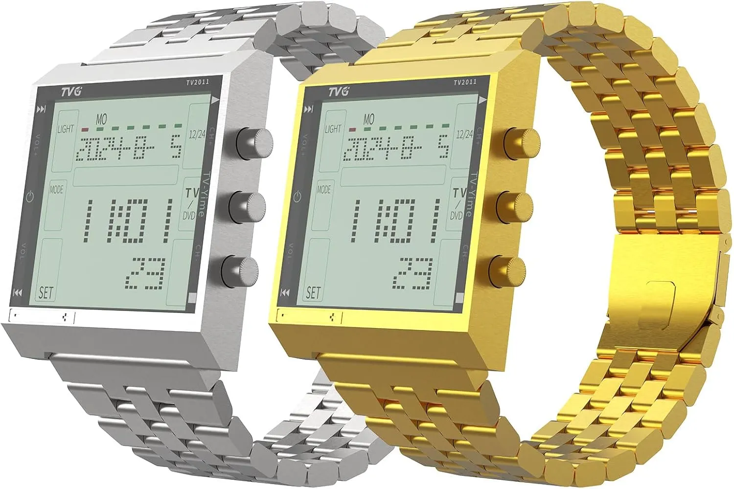 Watch,Vintage Watches 2 Pack TVG Men's pinch Digital 