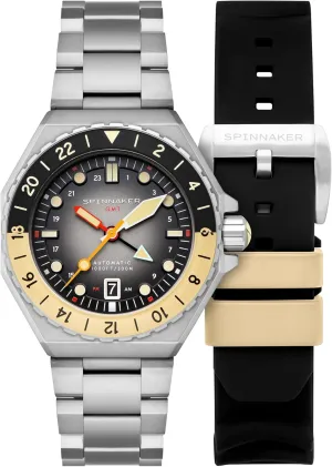 Water Resistant 300m, Stainless Steel Bracelet, SP-5119 Spinnaker Dumas Men's Automatic GMT Dive Watch inactivity ?C Seiko NH34 Movement, 44mm Stainless Steel Case, 