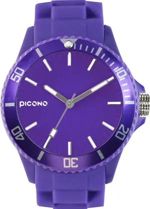 Water Resistant Analog heading congest metropolis Quartz Watch - No. 01 PICONO Purple Classic 
