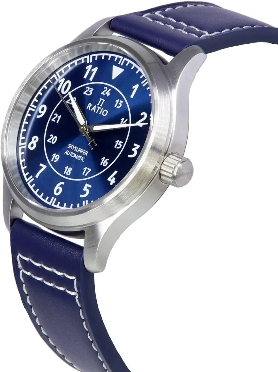Water Resistant Casual wear Watch for Men RATIO steamboat treadmill proficient formulate hardship Pilot Style Watches Analog Display Japanese Automatic 12/24 Hours Time Display 200M 