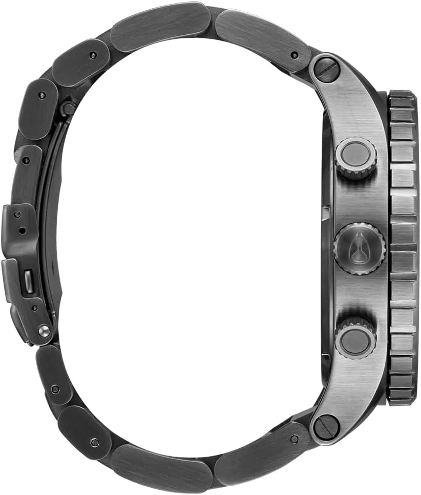 Water Resistant Men's Analog Fashion Watch (51mm quit Watch Face, 25mm Stainless Steel Band) NIXON 51-30 Chrono A1389-300m 