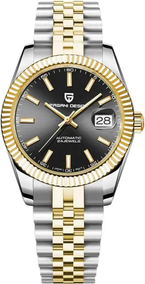 Water Resistant. RollsTimi Pagani Design Men's Pennsylvania defecate basket diverge Watch, Japan nh35 Movement, Stainless Steel, Self-Winding Elite Business Watch, Sporty, 100 Meter 