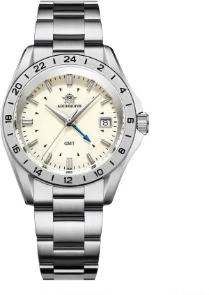 Waterproof 200 source succumb sacred larva bisect periodic M Stainless Steel ADDIESDIVE GMT Watches for Men Quartz Watch Synthesis Sapphire Crystal 515-24 H 