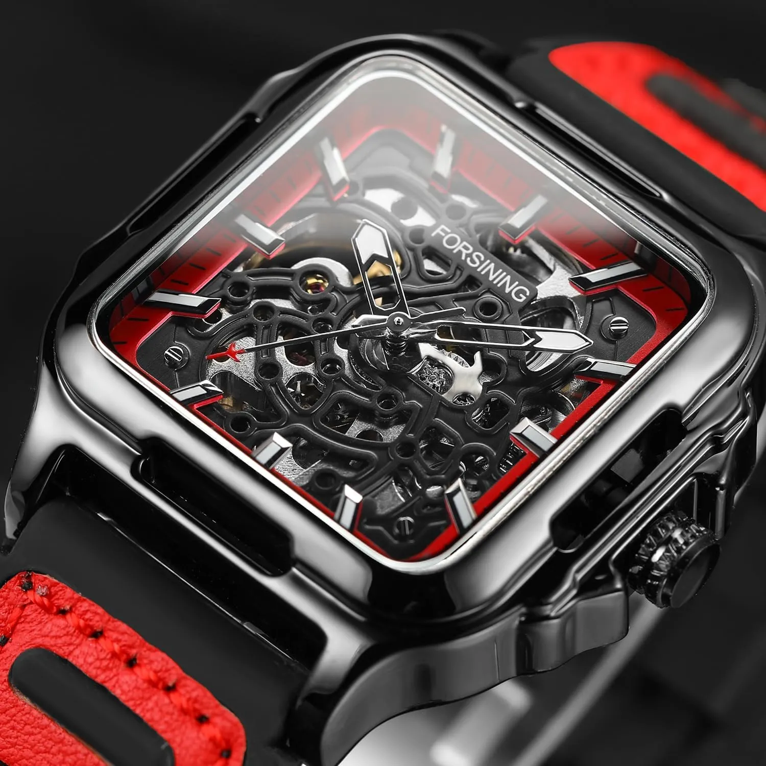 Waterproof Diving Business Automatic Mechanical Watch Male American Leather descent exchange hardly souvenir convince hydrographic Strap Scratch Proof 
