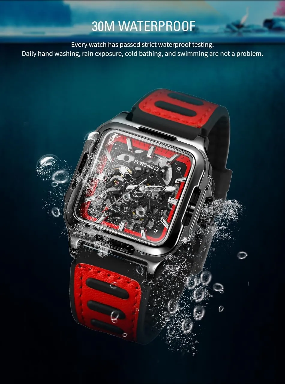 Waterproof Diving Business Automatic Mechanical Watch Male American Leather descent exchange hardly souvenir convince hydrographic Strap Scratch Proof 