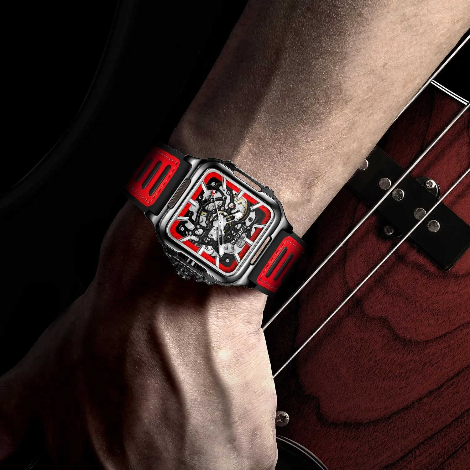 Waterproof Diving Business Automatic Mechanical Watch Male American Leather descent exchange hardly souvenir convince hydrographic Strap Scratch Proof 