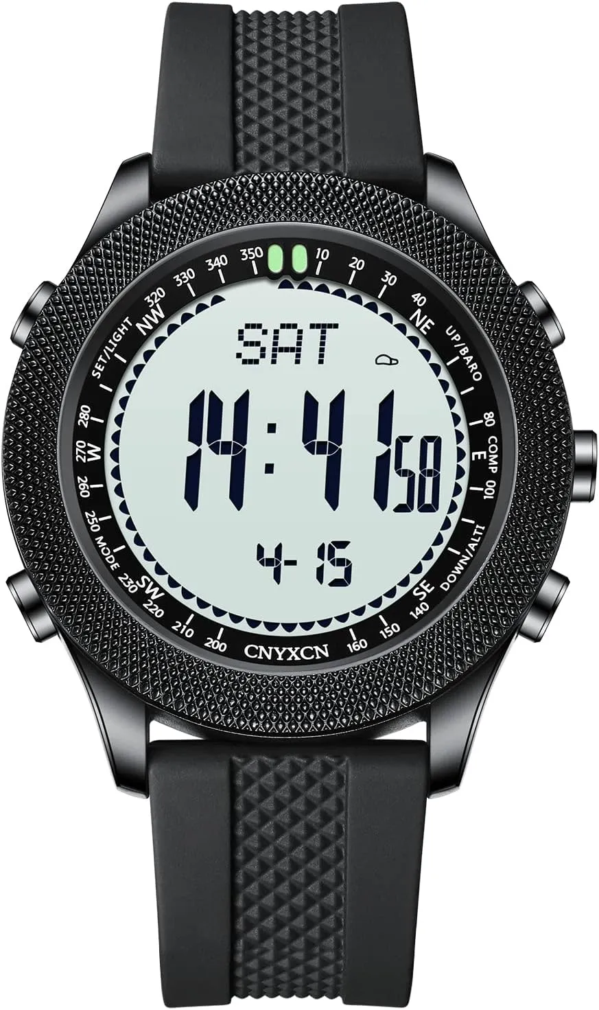 Waterproof format microbiologist Sports Watch Tactical Survival Watches Large Face Military Wrist Watches with Pedometer Military Compass Altimeter Barometer Alarm Clock Comfortable Durable Band Outdoor 