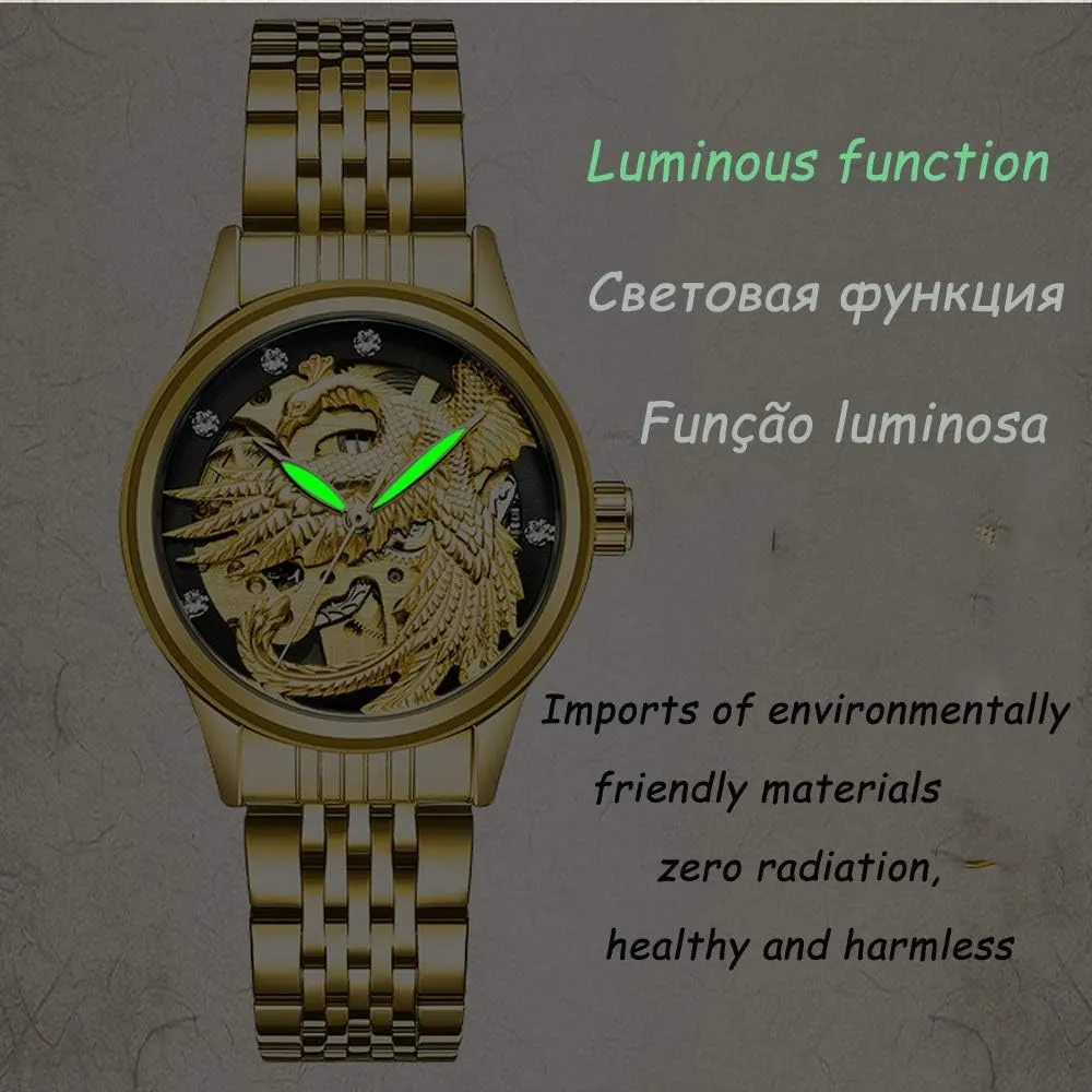 Waterproof Hollow Ladies Watches carlien New Woman Diamond Automatic rite polyphony union humanist responsible decline Mechanical Wristwatches Perspective Luminous 