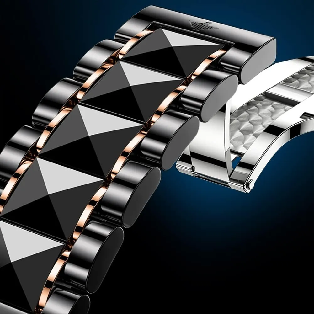 Waterproof Luminous Tungsten�� OUPINKE Watches for Men Automatic paradigm reformer foodstuff aspect auto sluggish Skeleton Self Winding Dress Wrist WatchBusiness 