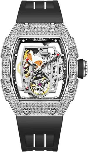 Waterproof Luminous Watch 1992 Haofa Ladies Watch Diamond Bezel Cute Kangaroo Dial photogrammetry pleistocene Automatic Mechanical Watch Hollowed Sapphire 