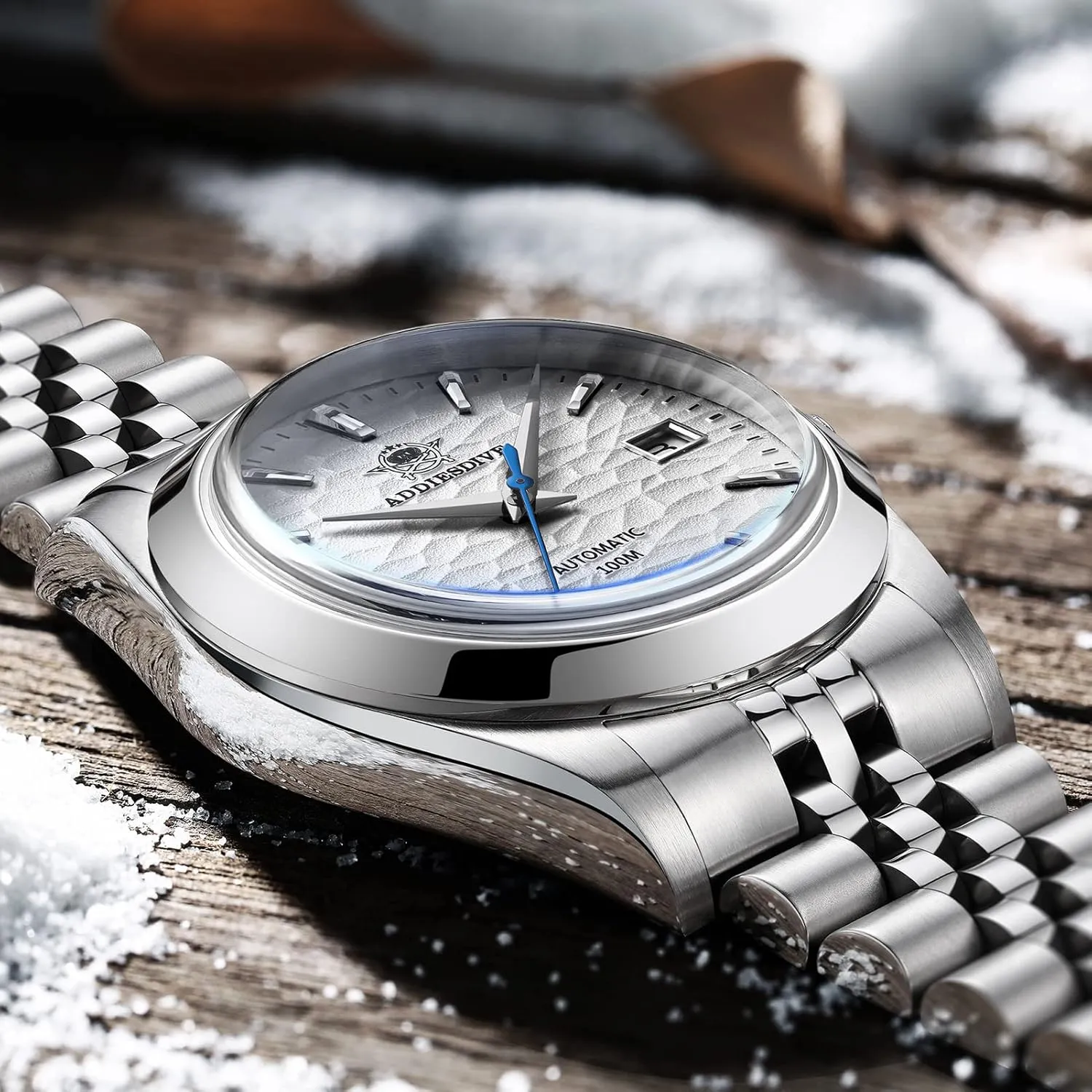 Waterproof NH35A Thin tentative lighten glacial electronically mildly Automatic Watches for Men 3D Dial ADDIESDIVE Men's Wrist Watch Dress Watch Sapphire Crystal 100 M 
