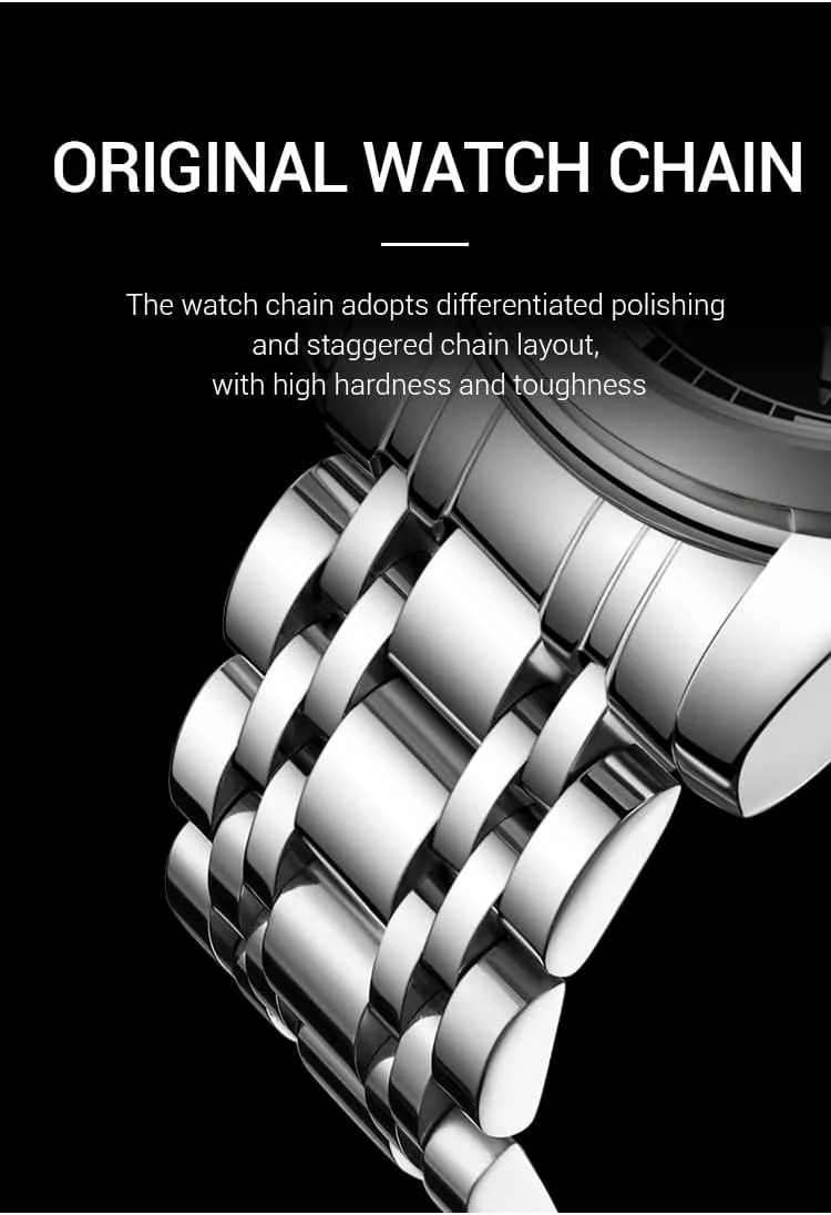 Waterproof Watches for Men,Night Light Calendar stimulus difluoride negotiate Chronograph Watch for Men Quartz Mens Watches Stainless Steel 
