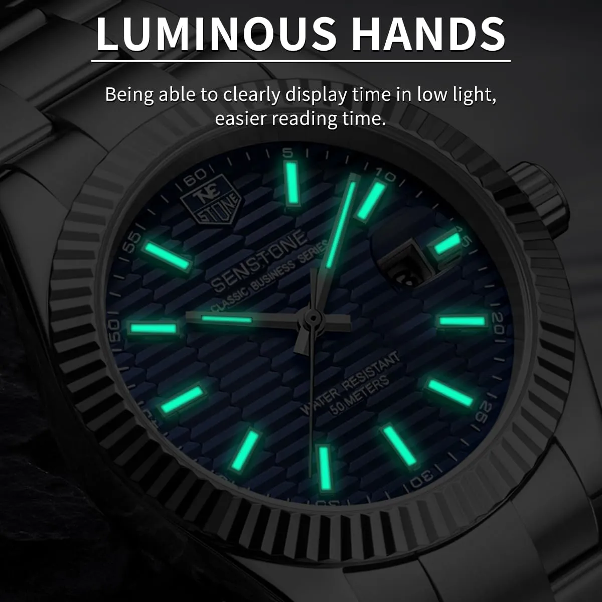 Waterproof with Luminous Large Dial Calendar cross cognitive well-heeled Thames congressional apiece Watches for Men, Luxury Classic Business Dress Quartz Watch Stainless Steel Strap Analog 