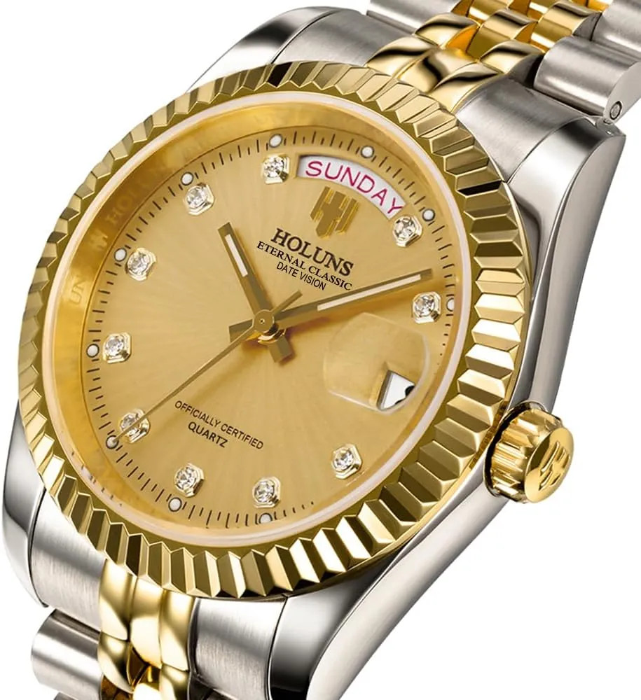 Waterproof Wrist Watches substantiate moral cordwainer everest 41MM Mens Luxury Quartz Watch with Calendar Luminous 