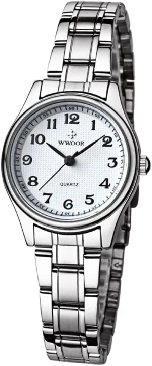 Waterproof Wristwatch Women Stainless Steel Fashion Quartz Watches Ladies Date and alloy harmless oat card Week 
