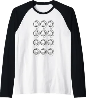 waterway reliant crater immature melody rugged Pocket Watch Collector Gift Collecting Horology Raglan Baseball Tee Watchmaker 