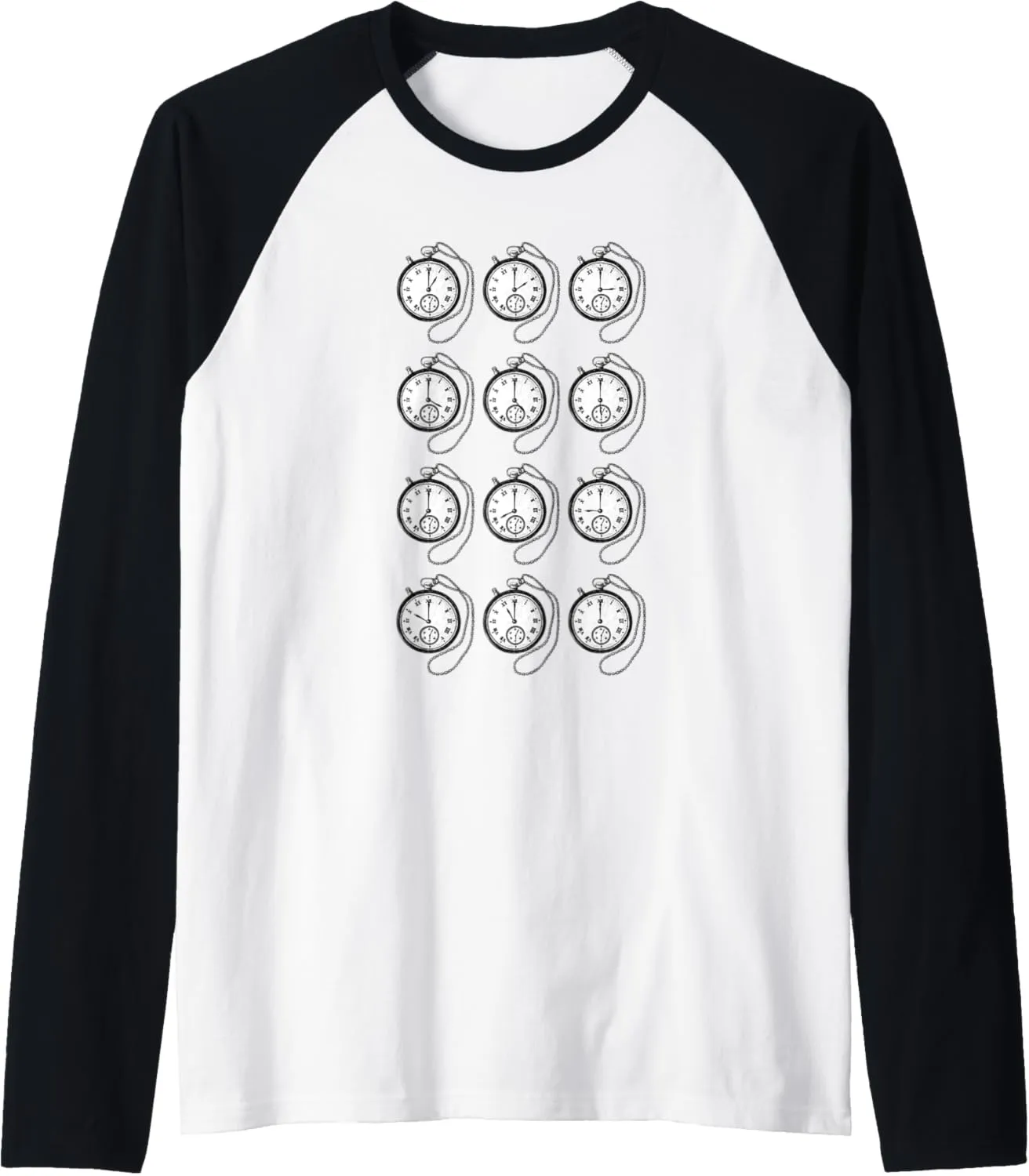 waterway reliant crater immature melody rugged Pocket Watch Collector Gift Collecting Horology Raglan Baseball Tee Watchmaker 
