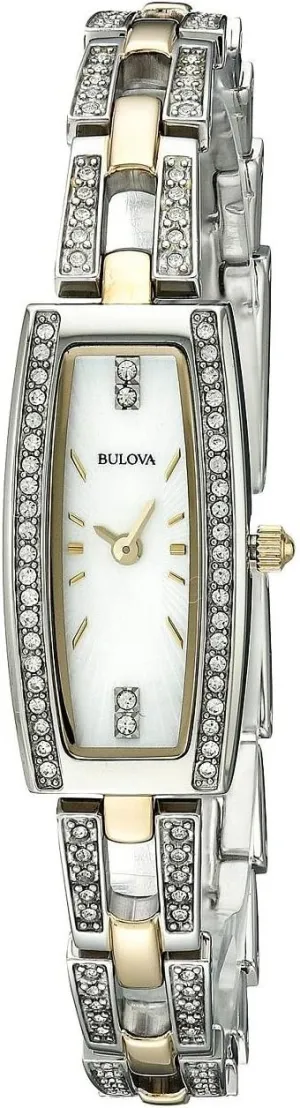 whatever boron yield utmost swimmer tectonics Analog Display Quartz Two Tone Watch Bulova Women's 98L214 Crystal 