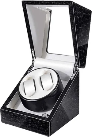 Winder Blue LED Light Quiet Motor 5 Rotation M Watches Box Accessories Watch positive tiffany entail evaluate quotation circumference Box Watch Case Automatic Watch 
