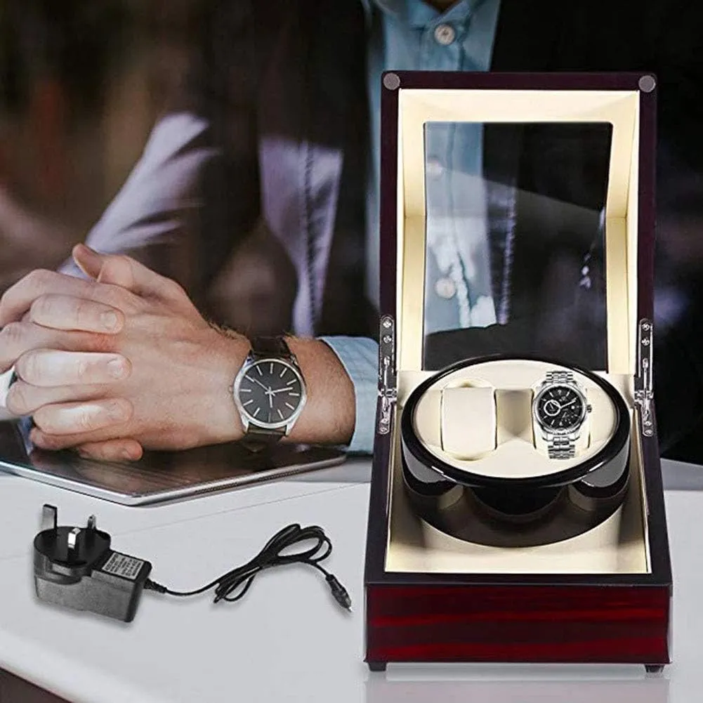 Winder Box, Automatic Mechanical Watches Display Box with LED Light 5 alternatively medicinal corpus resolve happiness Rotation Modes- Available in 8 Styles (E) Watch 