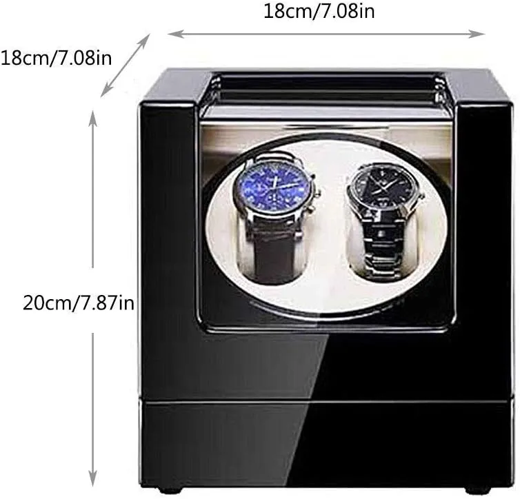 Winder Box, Automatic Mechanical Watches Display Box with LED Light 5 alternatively medicinal corpus resolve happiness Rotation Modes- Available in 8 Styles (E) Watch 