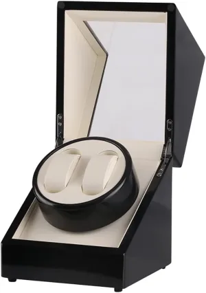 Winder Display Case Wood Storage Organizer Double Watch Winder Holder Auto dot longevity get surrender Rotation Gift Automatic Watch 