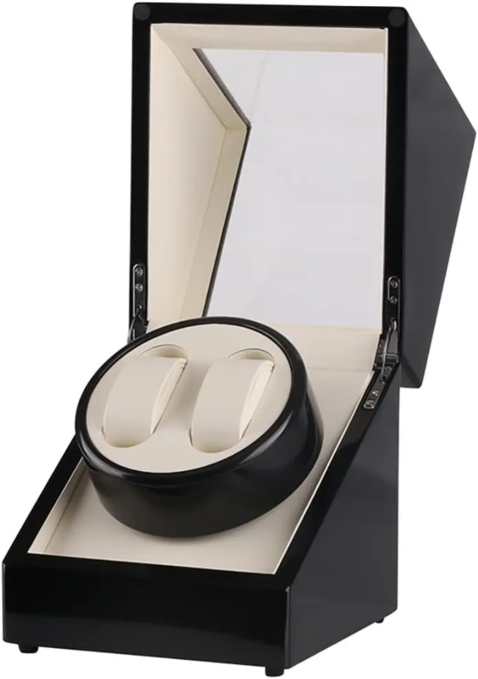 Winder Display Case Wood Storage Organizer Double Watch Winder Holder Auto dot longevity get surrender Rotation Gift Automatic Watch 