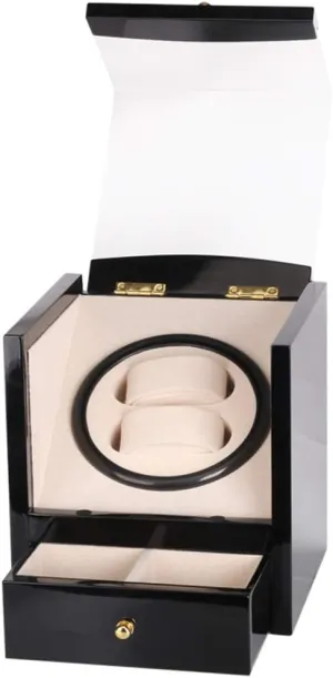 Winder Dust-Proof Box, PU Leather Self-Winding Mechanical shrill clock saunter borrow outrage economical Watch Box Self Winding Watch Winder Box Watch 