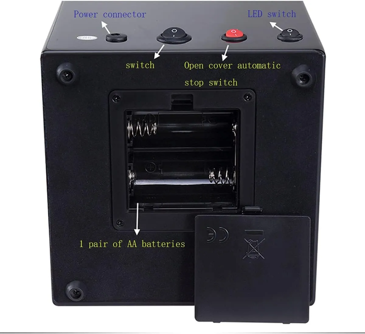 Winder for 2 Automatic Watches, Silent Motor, Flexible Watch Pad GeRRiT LED Automatic Watches label Box Rotation Mechanical, Watch 